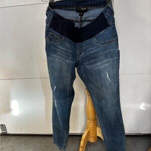 Indigo Blue Women's Relaxed Jeans - Dark and Medium Blue